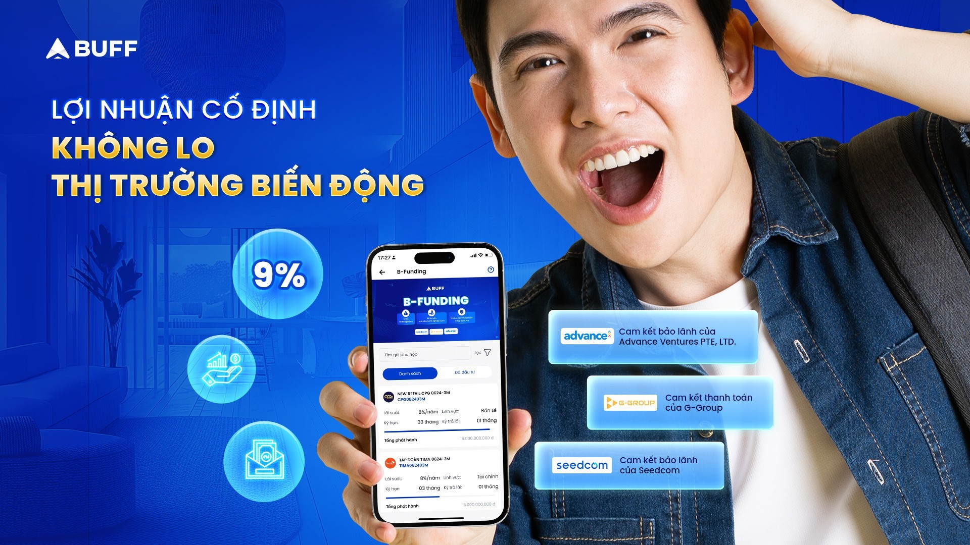 B-Funding khác biệt ở tính minh bạch và lãi suất cố định được chi trả đều hàng tháng